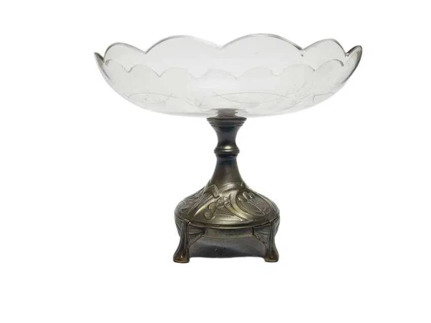 BLY Viennese Plate/Basket in Art Nouveau Style