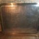 Silver metal service tray 80s