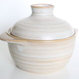 Saladier, or soup pot, ceramic, Niderviller stone pattern