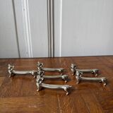 Set of 6 silver-plated cat knife rests