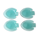 Set de 4 coupelles forme poisson en verre coloré vert des années 70