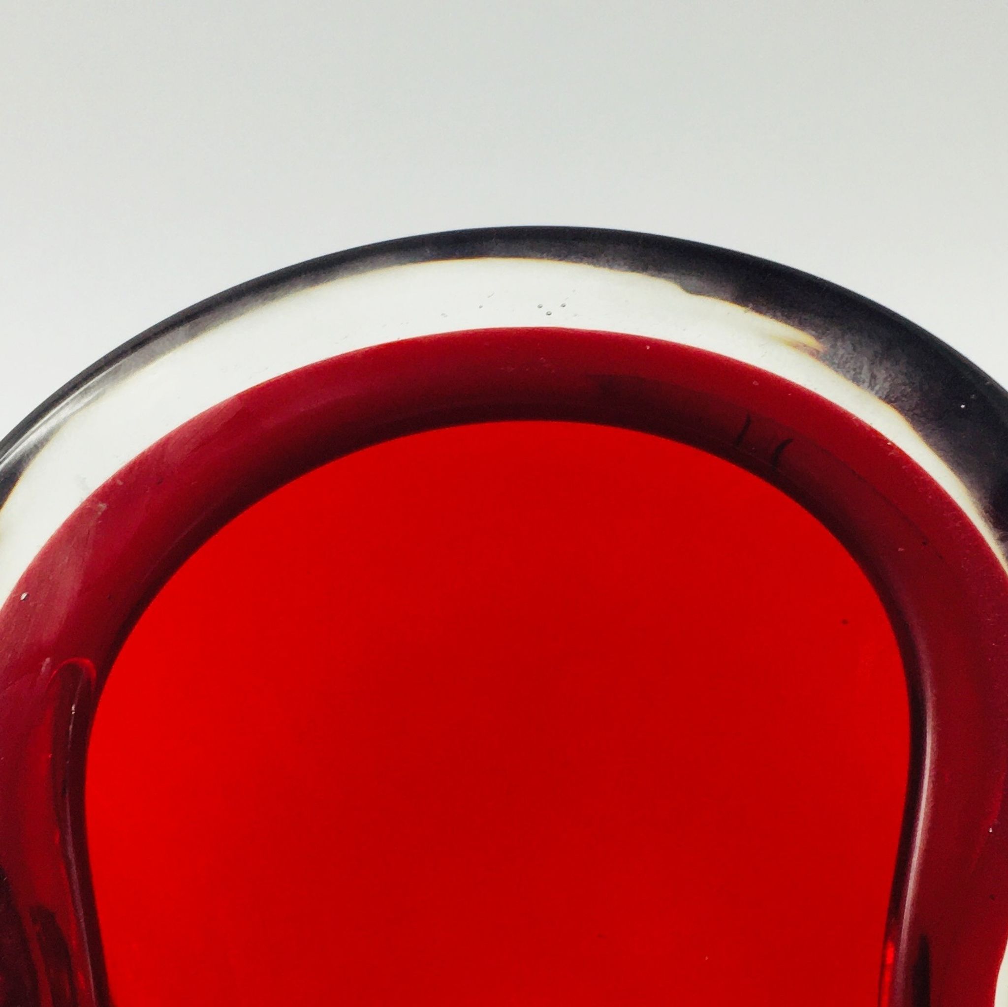 Large Murano Sommerso Glass Bowl or Catch-All / Vide Poche, Italy, 1960s