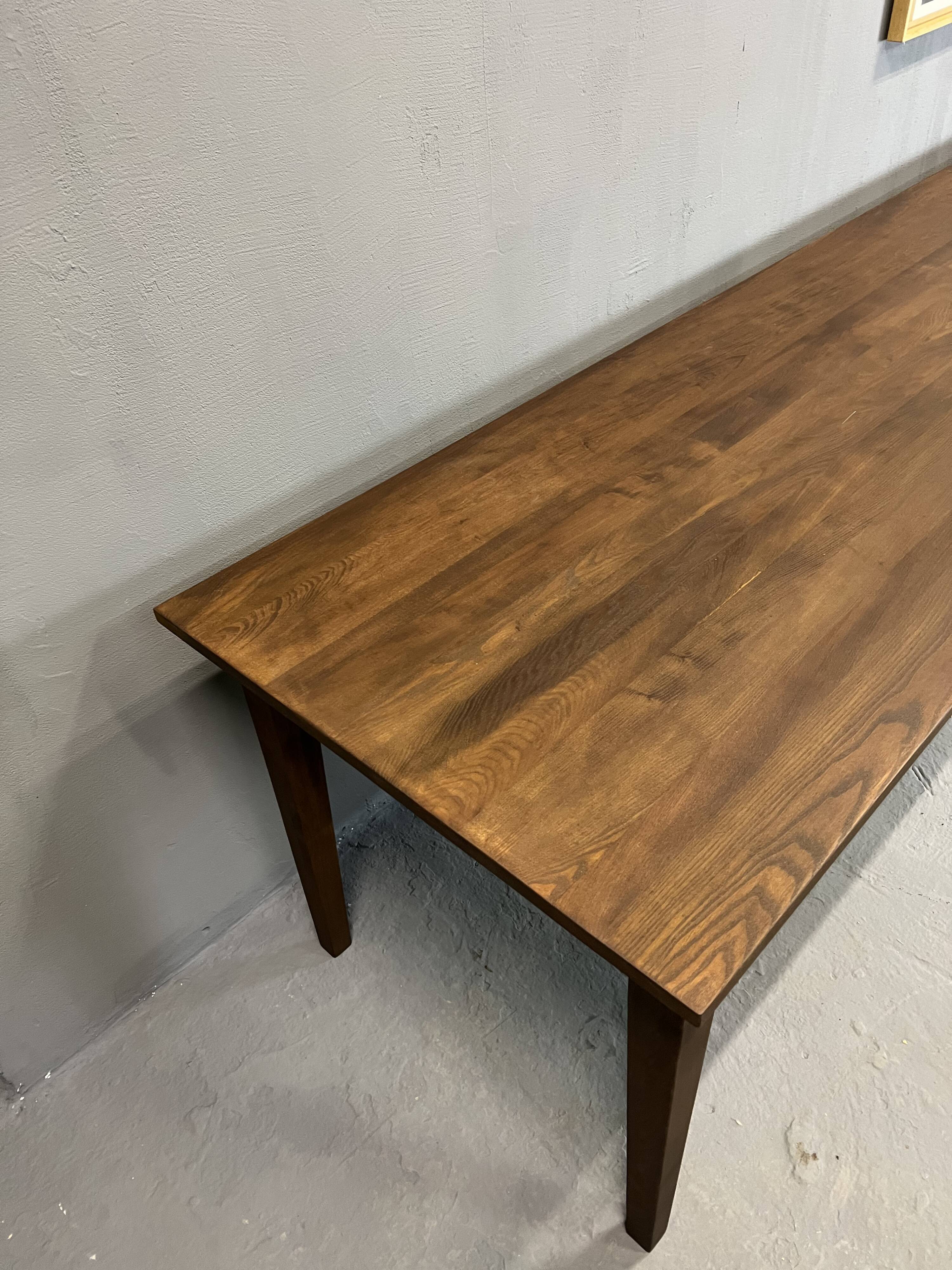Farmhouse table "Dark Brown", spindle legs XXL 300 X 90 cm
