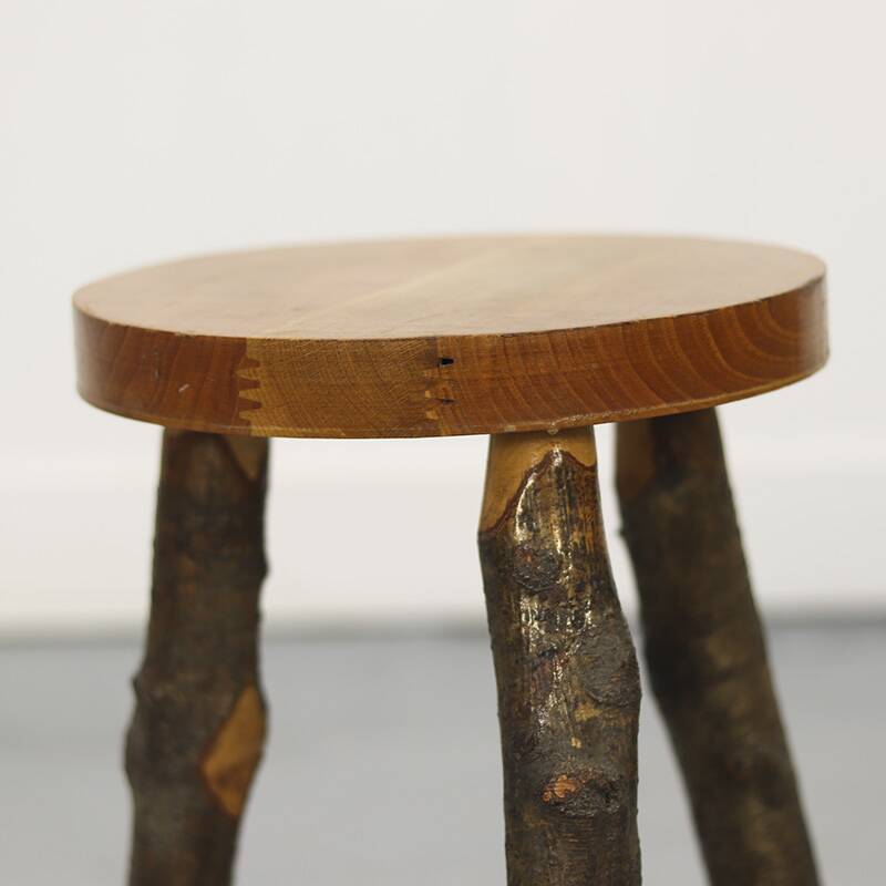 Old Wabi Sabi Beechwood stool / side table