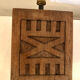 Brutalist folk art lamp base in teak from the 40s/50s.
