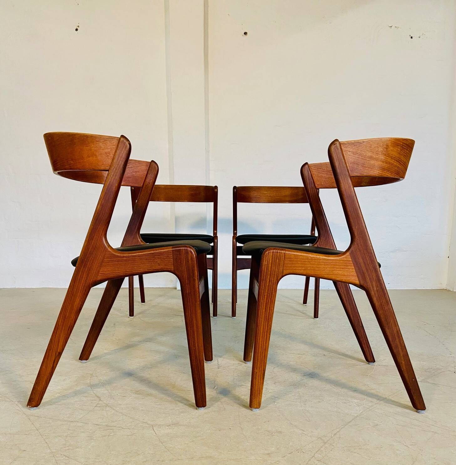 Chaises à manger vintage danoises par Kai Kristiansen pour Schou Andersens MøbelFabrik
