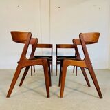 Chaises à manger vintage danoises par Kai Kristiansen pour Schou Andersens MøbelFabrik