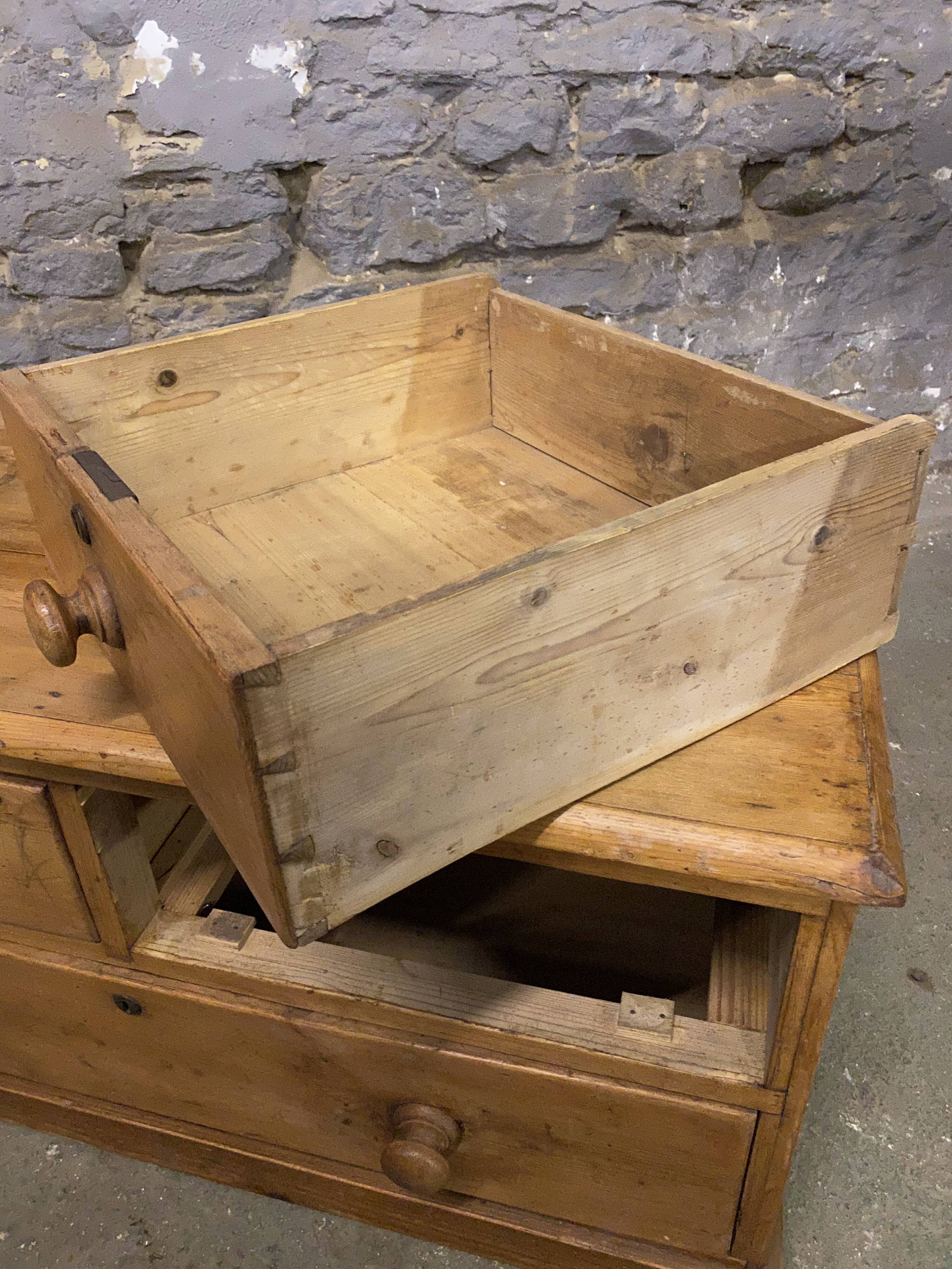 Old dresser with wooden drawers