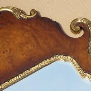Antique Georgian Style Wall Mirror in Carved and Gilded Walnut