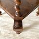 Side table, antique pedestal table in turned wood