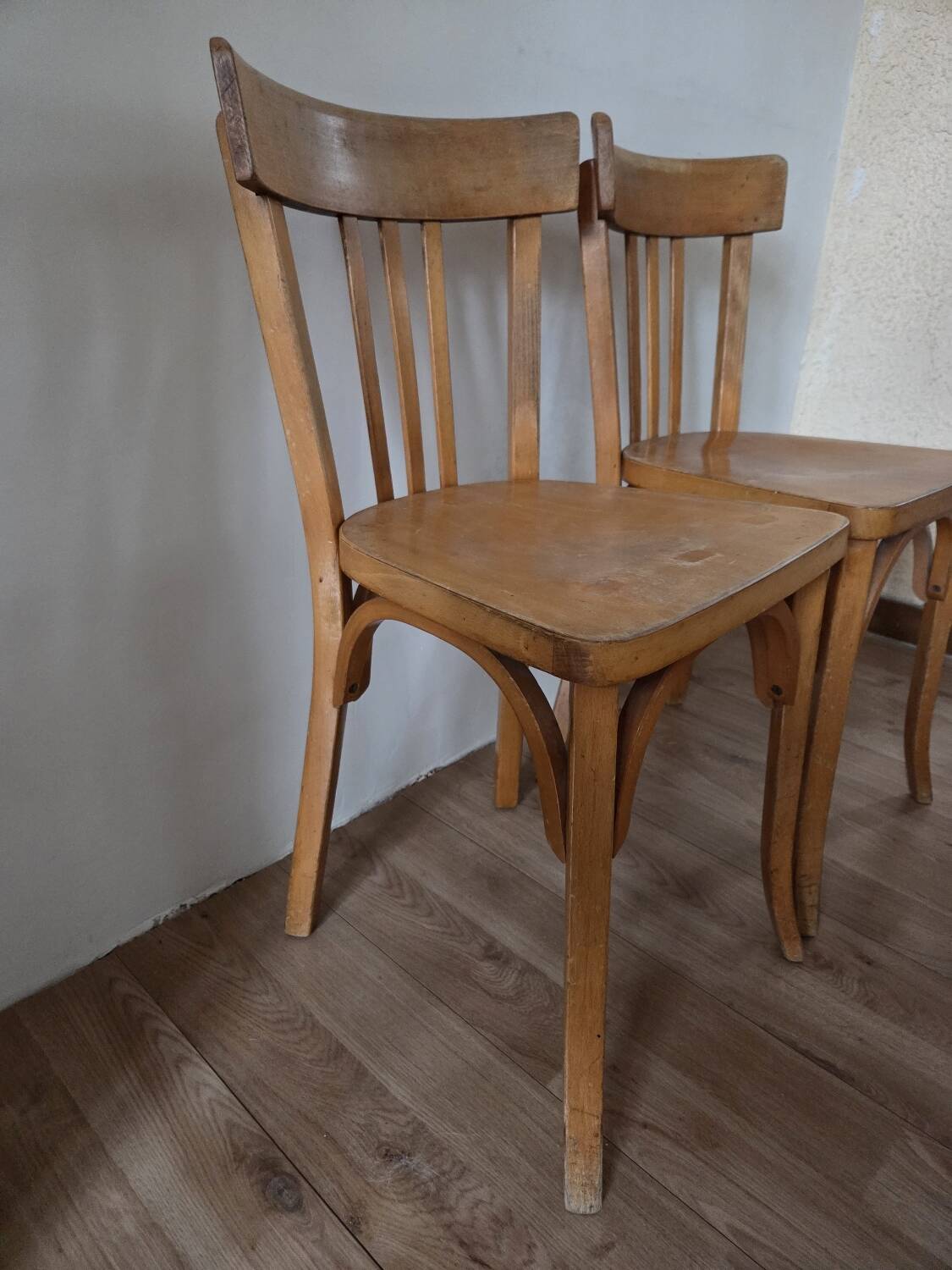 Pair of Baumann bistro chairs