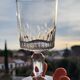 9 old crystal glasses cut Baccarat / Val St Lambert model Jeux d'Orgues
