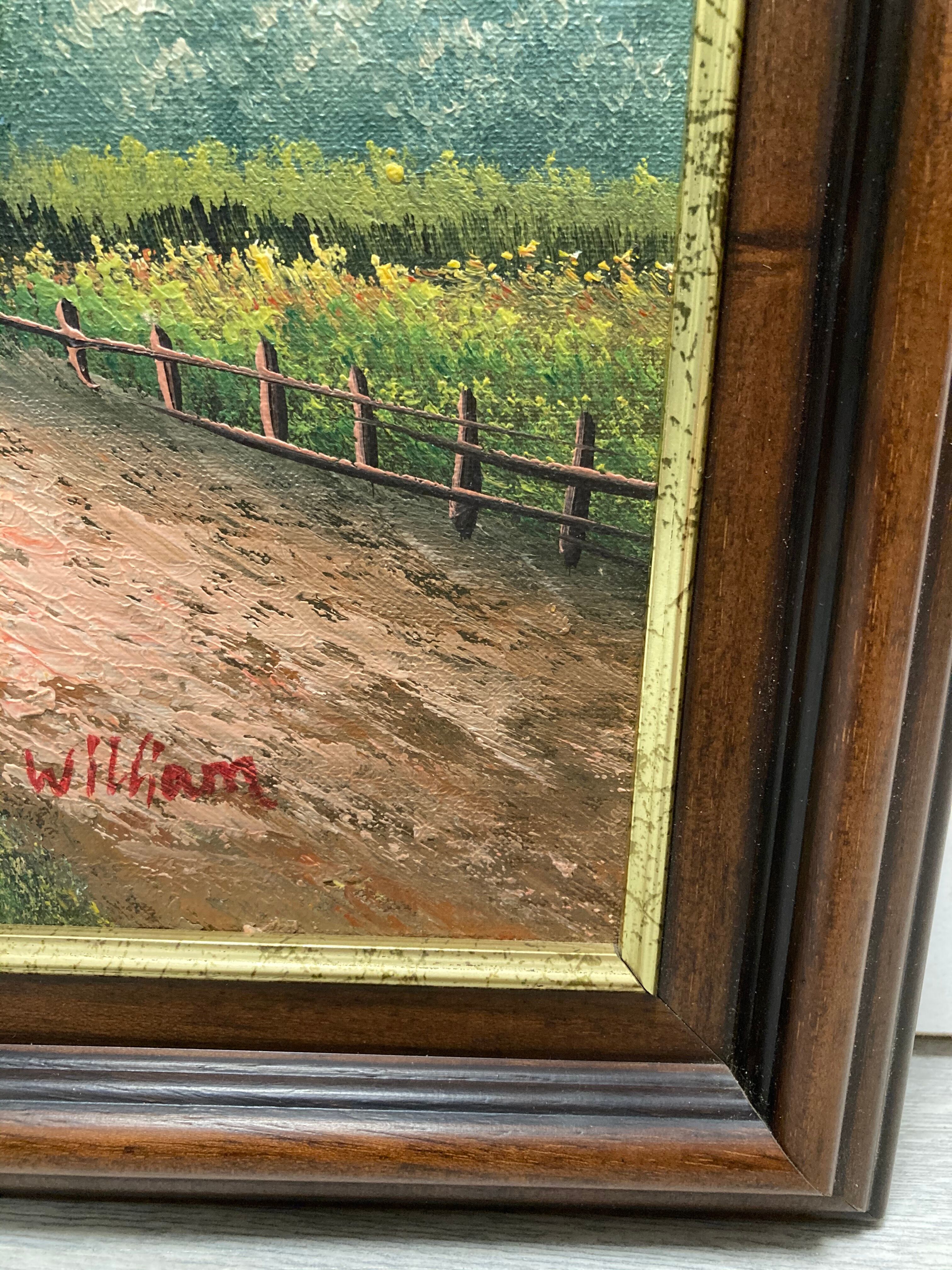 Landscape at the mill painting