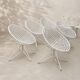 Fauteuil vintage en treillis d'acier laqué blanc – design moderniste