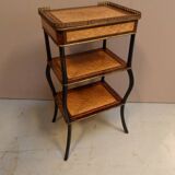Table d'appoint antique Napoléon 3 avec marqueterie