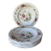 Six deep plates 1960 Sarreguemines model Eden