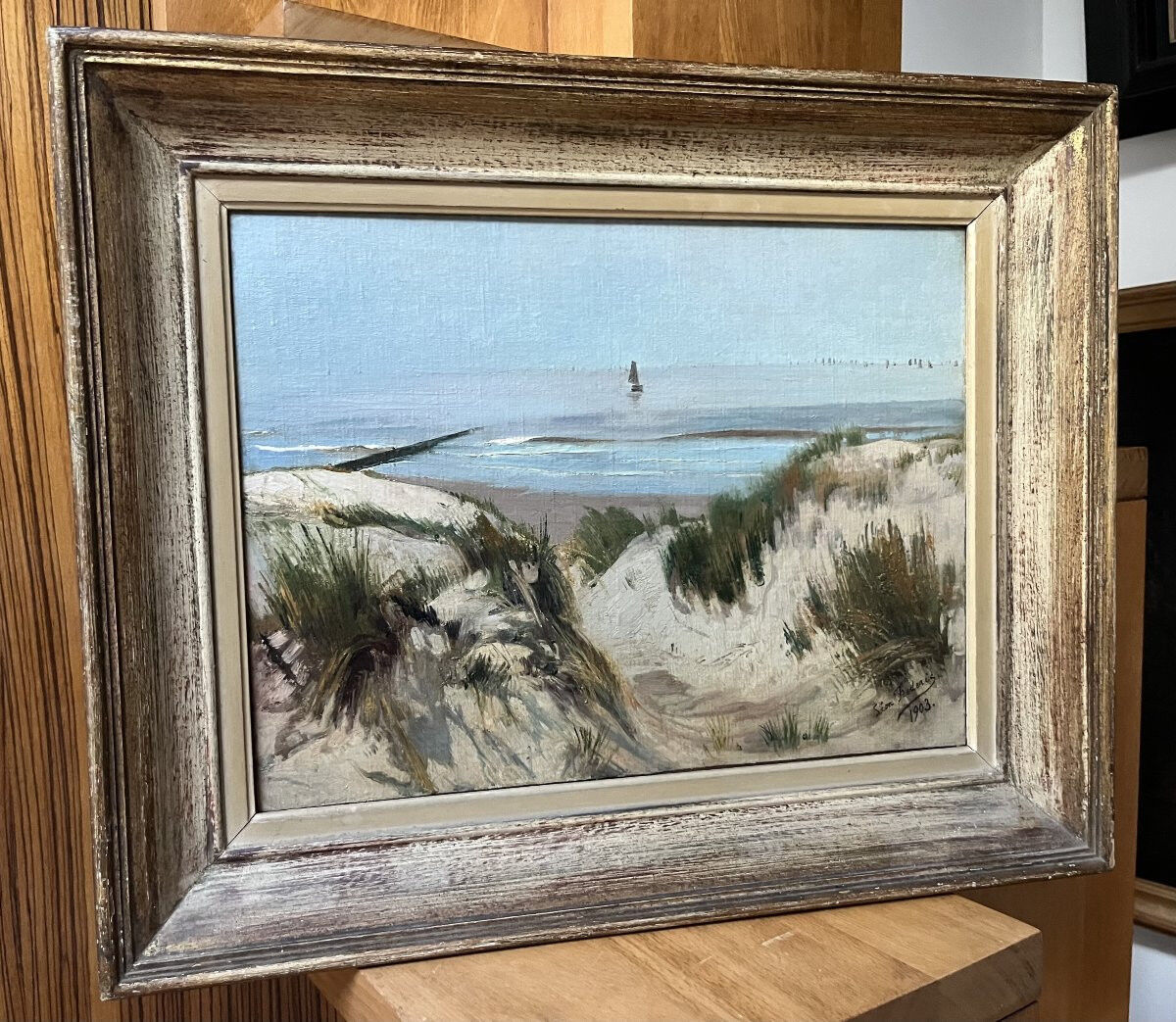 Léon Frédéric (1856-1940) Dune Landscape, oil on canvas signed