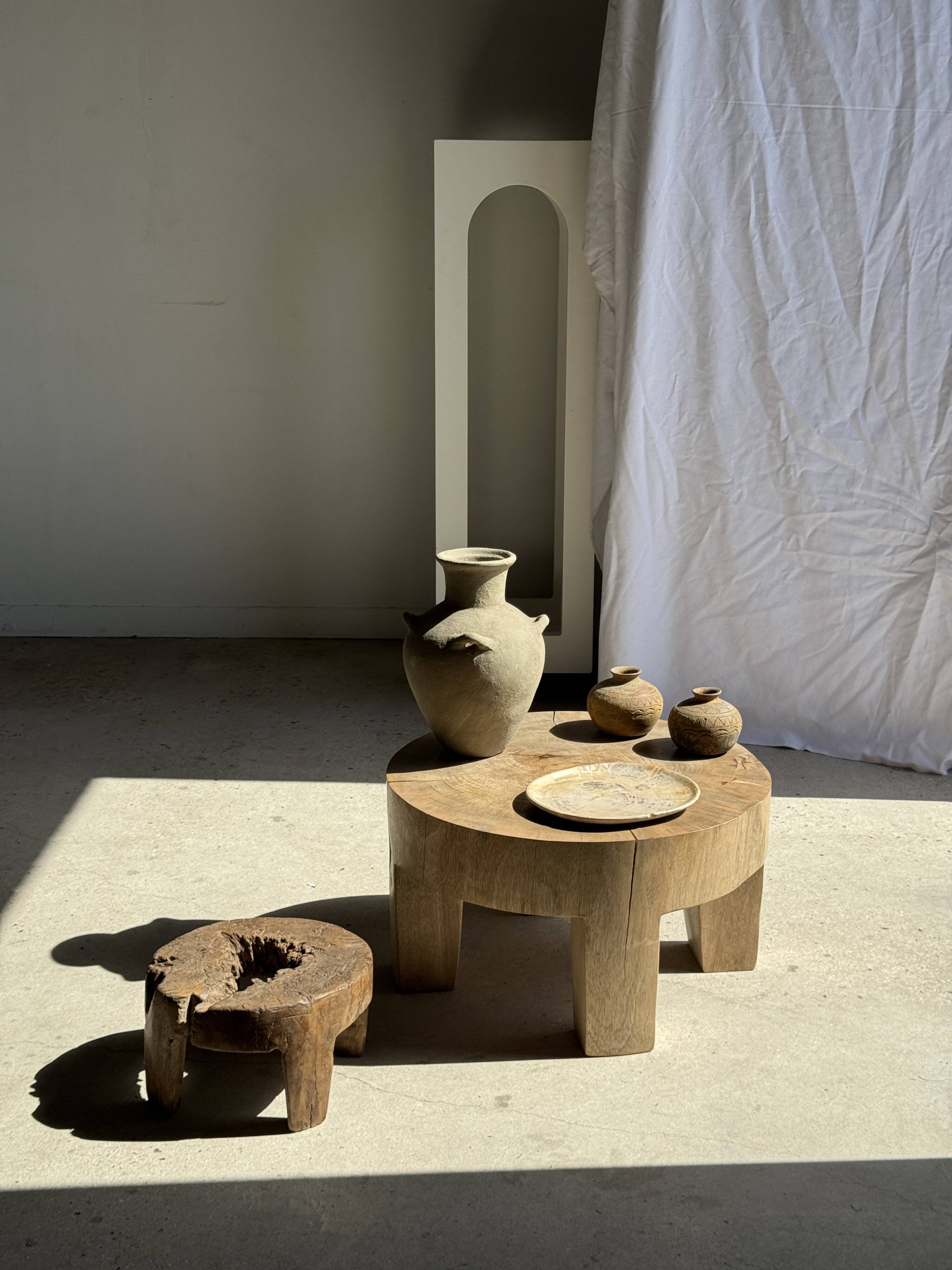 Oval petrified wood dish or bowl with grey edges D28x24 -3779