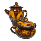 Ensemble théière et sucrier Vallauris