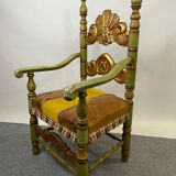 Baroque throne armchair