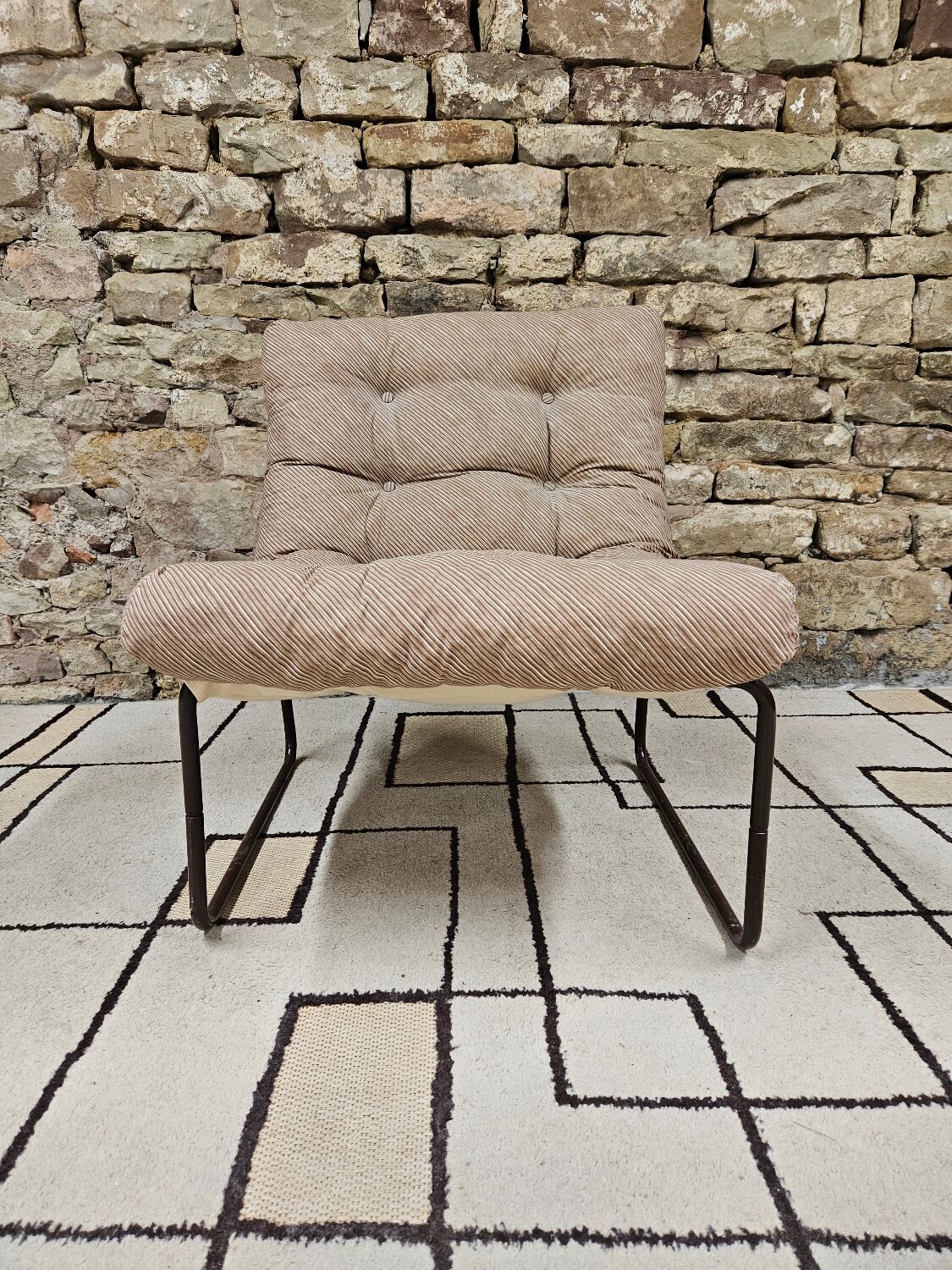 Vintage tubular armchair 1970s