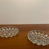 Glass ashtrays round crystal