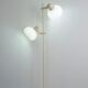 Lampadaire en métal blanc en forme de champignon
