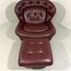 French burgundy leather space age lounge chair & footstool 1970’s