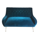 Restored vintage two-seater sofa of Italian origin