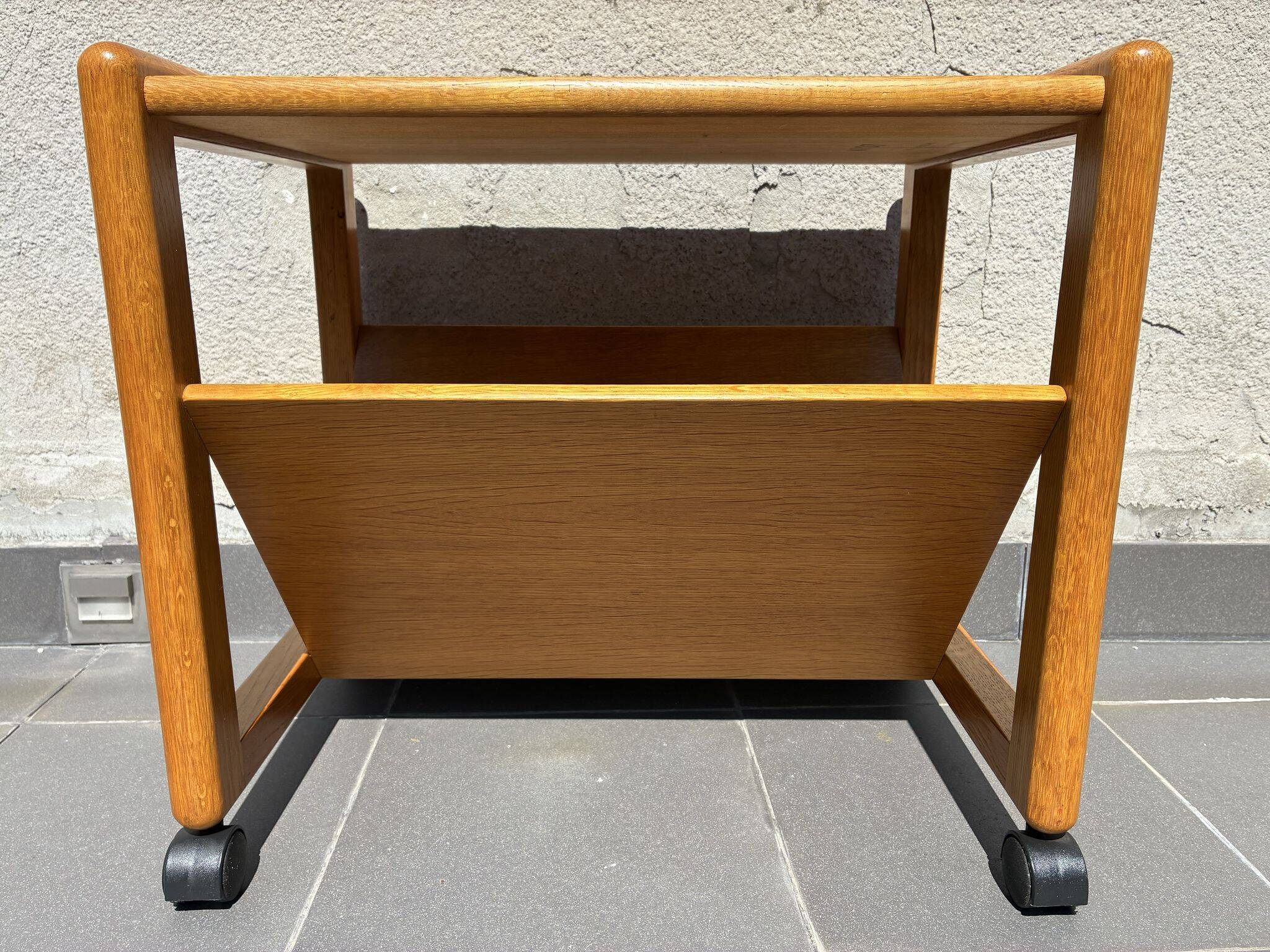 Aksel Kjersgaard for Odder side table with magazine shelf, 1960s