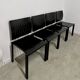 Lot 4 old vintage design chairs Dieticker Bruno Rey black wood year 70
