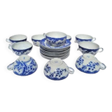 Japanese tea set in fine blue and white porcelain