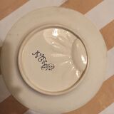 Set of 6 plates with asparagus earthenware from Rouen N.Bl