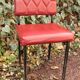 Series of 4 red chairs in skai