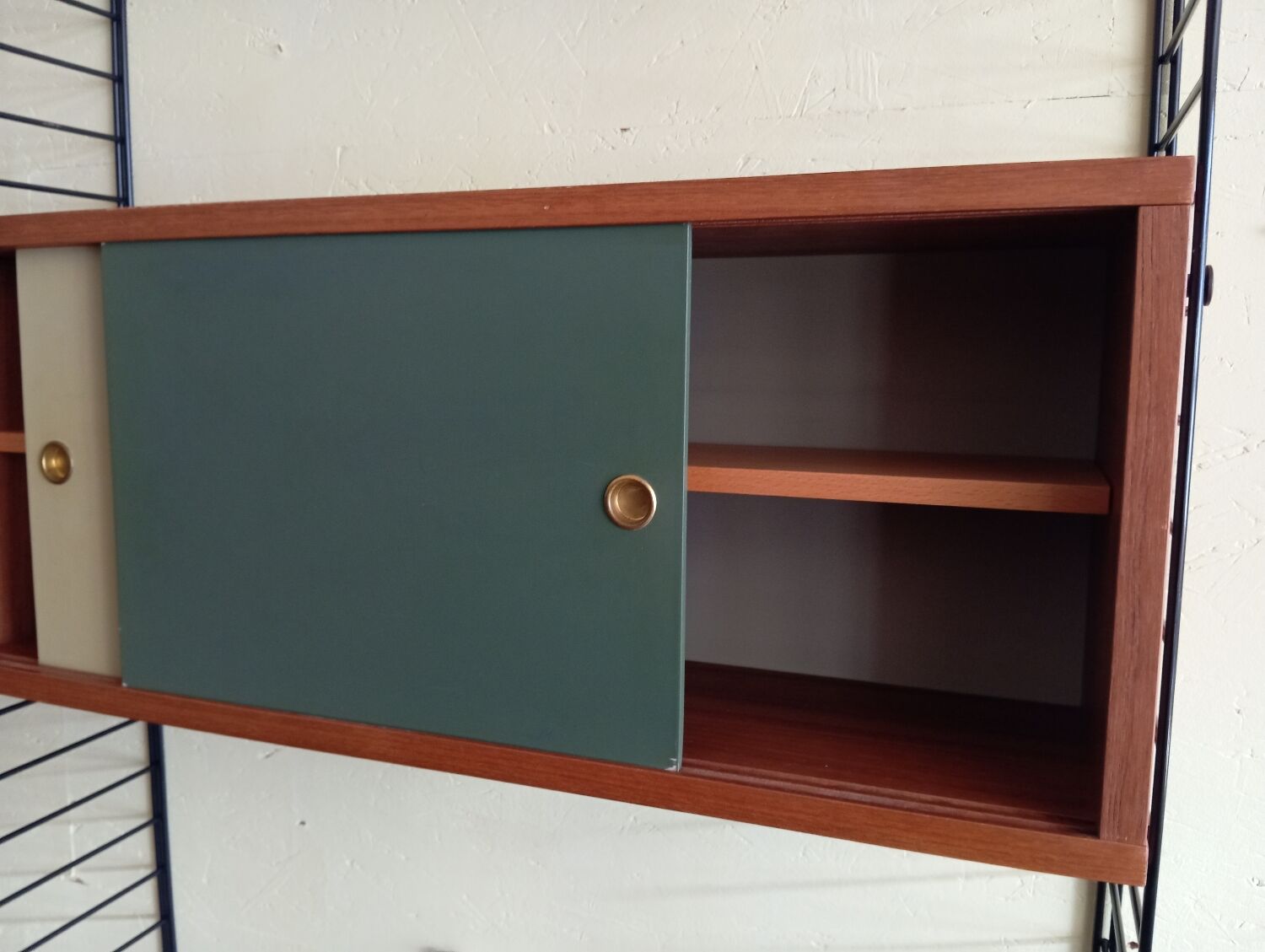 Scandinavian teak String shelf unit