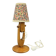 Mid-century adjustable wooden table lamp with floral shade, Czechoslovakia, 1970.