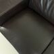 Vintage 3-seater brown leather sofa, 210 cm