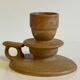 Geometric Hand CANDLE HOLDER Stoneware VINTAGE France