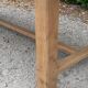 Farm table in solid oak raw wood