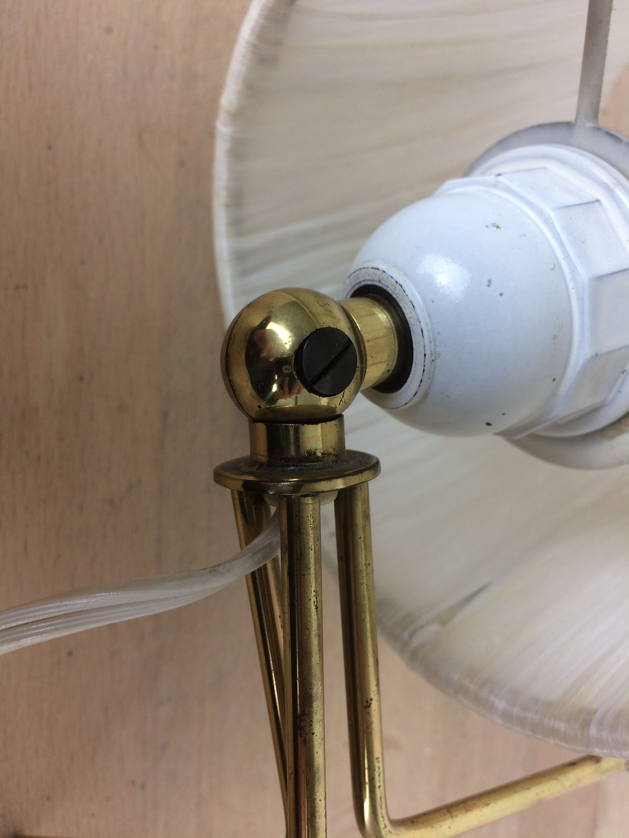 Brass tripod wall lamp 50s