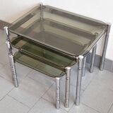 Set of 3 vintage nesting tables 1970