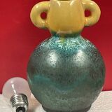 Accolay ear vase Ceramic Turquoise Blue & yellow 17 cm