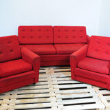 Ensemble de salon vintage bloc de l’Est, Tchécoslovaquie, années 1970