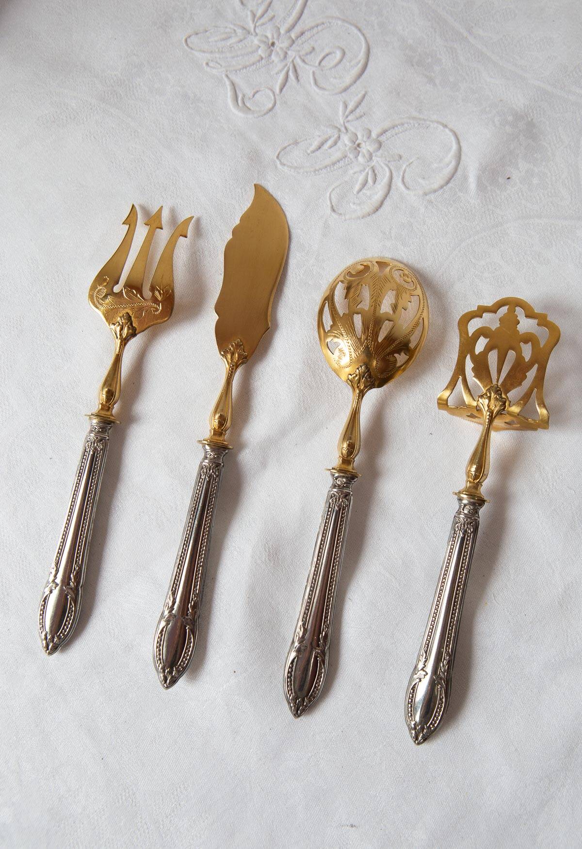 Fish hors d'oeuvres sets, Belle Epoque, circa 1910 (6 pieces)