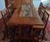 Refectory table in solid oak and 6 chairs, 17th–18th century