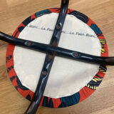 Vintage upcycle stool - orange orphee