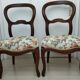 Paire de chaises Louis Philippe assisse tissu