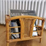 Rattan magazine holder