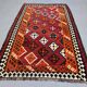 Vintage Persian Qasgai Kilim 270x163 cm Wool Kelim Rug Large Red, Black, Colorful