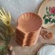 Set of 12 scallops in cognac sandstone Émile Henry - vintage